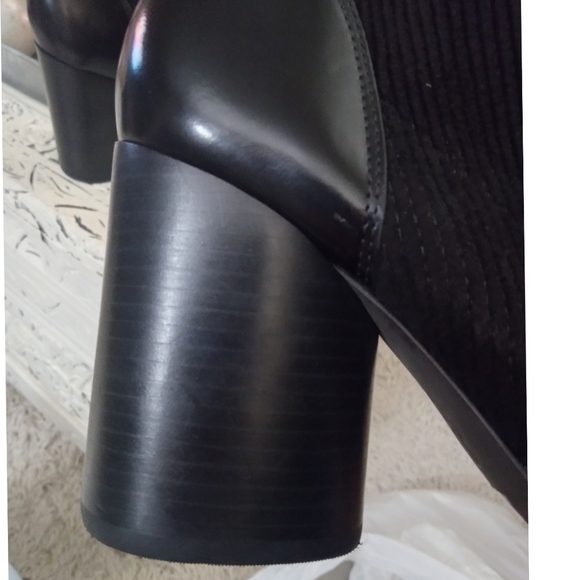 🆕⭐TORY BURCH black patent leather and cord ankle boots - Picture 12 of 16